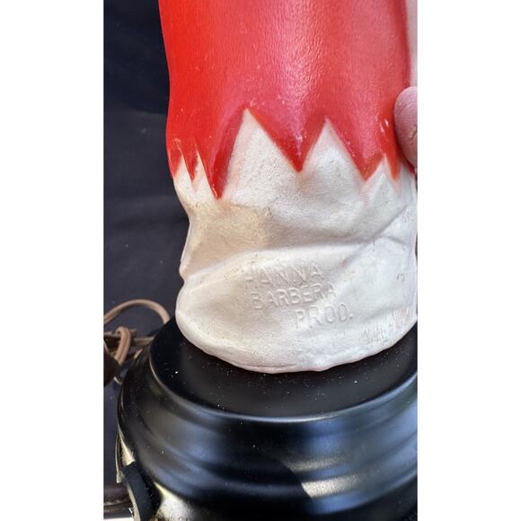 Rare 1961 Flintstones Fred table Lamp & Poor Cond Shade Works! Hannah Barbera -2 - Picture 10 of 13